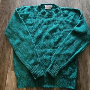 Vintage Pendleton Bright Teal Wool Sweater